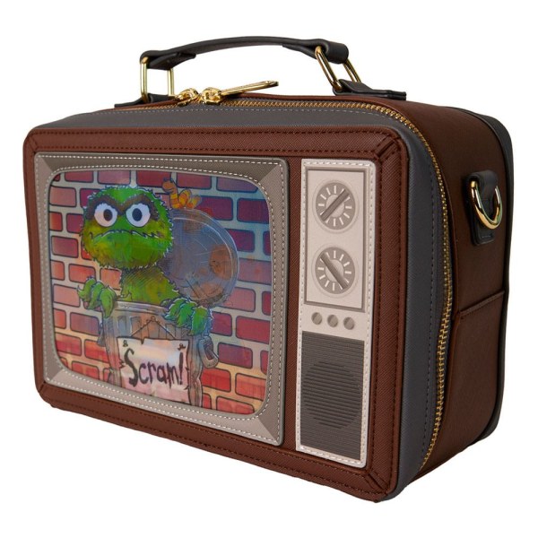 1. bolsos de hombro retro de TV de Plaza Sésamo de Loungefly