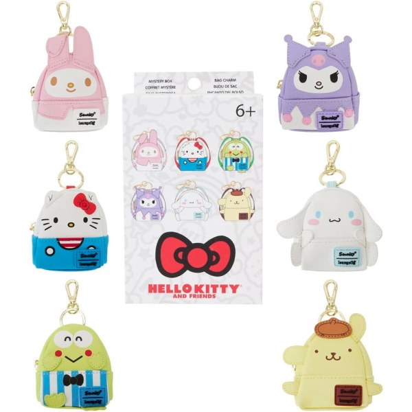 mini mochila llavero con caja misterio de Hello Kitty de Loungefly