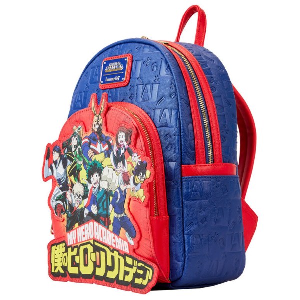mochilas Loungefly My Hero Academia Group con logotipo en relieve de 26 cm
