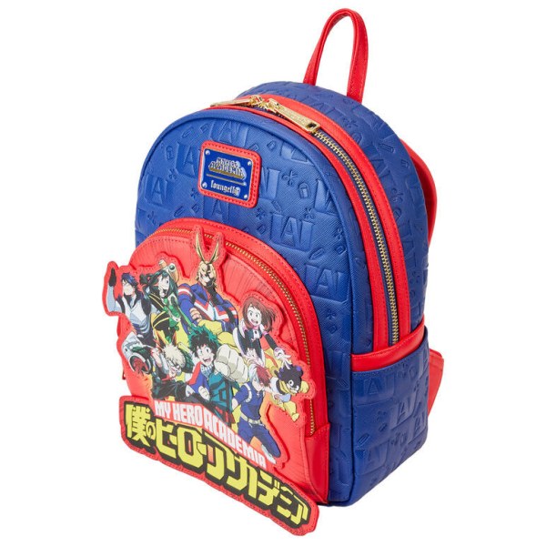 mochilas Loungefly My Hero Academia Group con logotipo en relieve de 26 cm