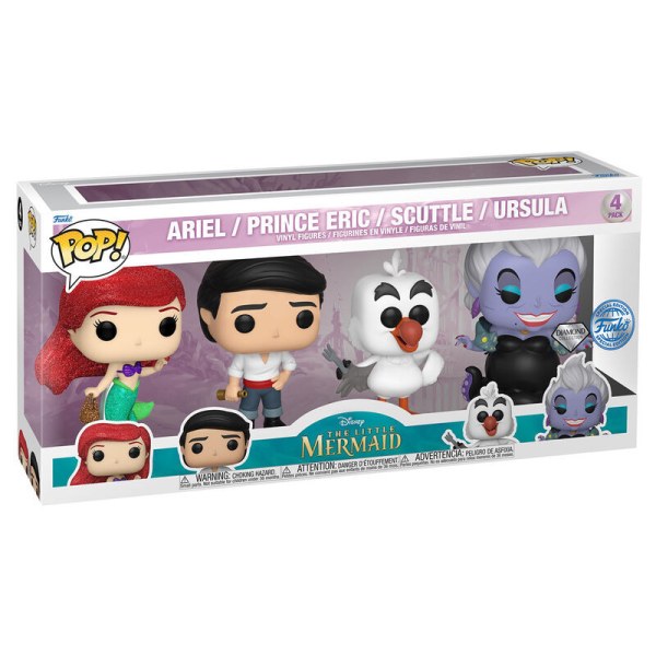Pack POP 4 figuras Disney La Sirenita Exclusivo