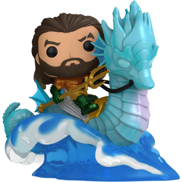 Figura POP! 295 Ride Deluxe DC Comics Aquaman y el Reino Perdido Aquaman en Storm