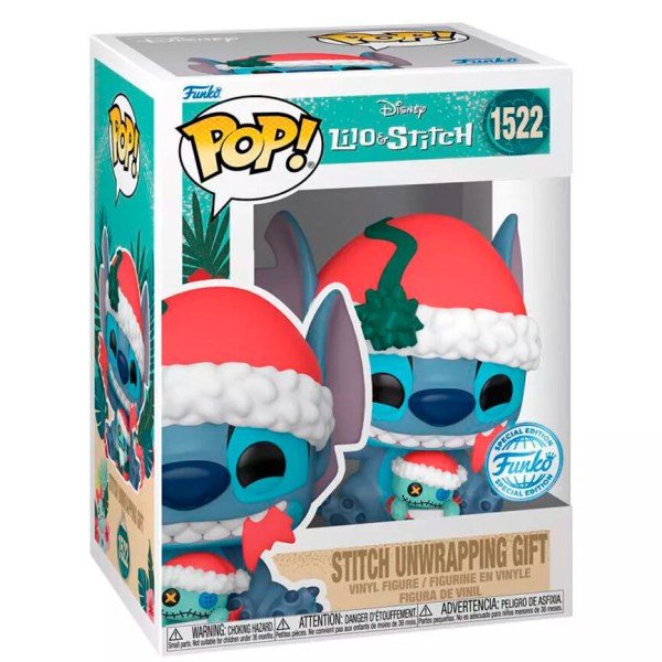 Figura POP! 1522 Disney Lilo & Stitch - Stitch abriendo un regalo