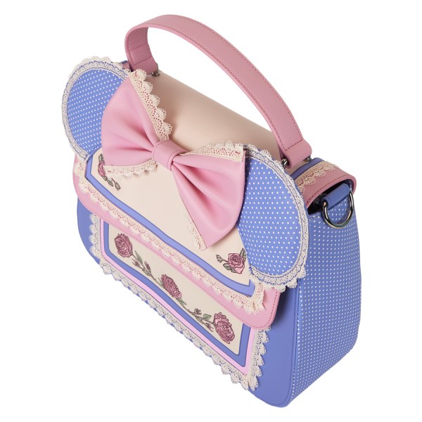 Bolso bandolera de Minnie con flores y encaje - DISNEY LOUNGEFLY