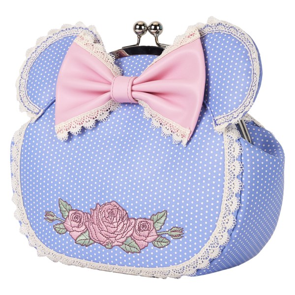 Bolso bandolera con cierre de beso y encaje floral de Minnie - DISNEY LOUNGEFLY