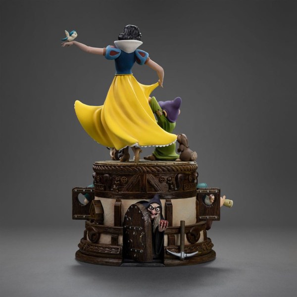 Estatuilla de Blanca Nieves y los 10 enanitos Escala de arte 1 Blanca Nieves y Dopey Edición Deluxe 21 cm
