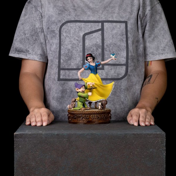Estatuilla de Blanca Nieves y los siete enanitos Escala de arte 1 Blanca Nieves y Dopey 21 cm