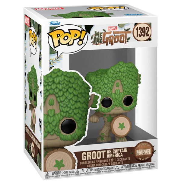Figura POP! 1392 Marvel Somos Groot - Groot como Capitán América