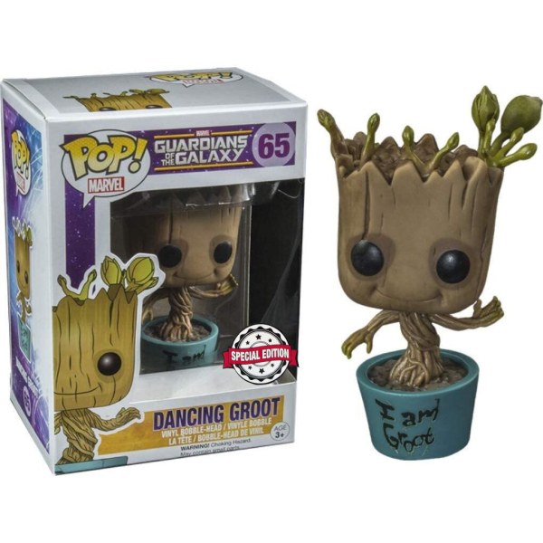 Figura POP! 65 Marvel Guardianes de la Galaxia Bailando Soy Groot Exclusiva