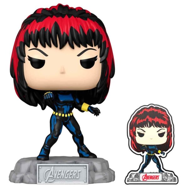 Figura POP! 1260 Marvel Los Vengadores 60 aniversario Comic Black Widow con pin exclusivo