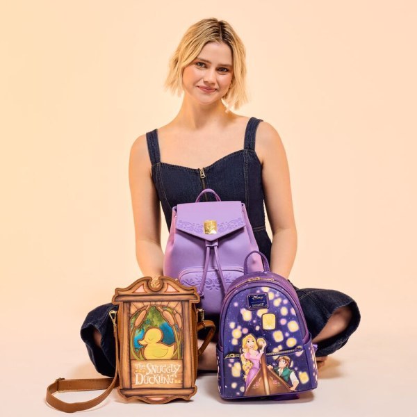 mini mochila con linterna de Enredados - DISNEY LOUNGEFLY