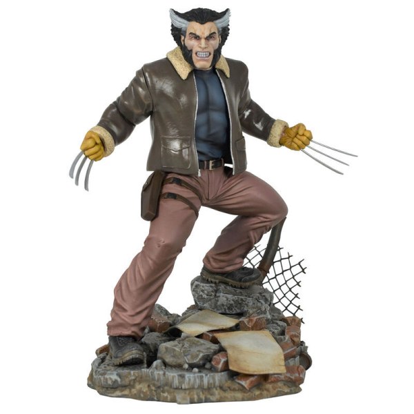 Figura diorama de Lobezno de Marvel X-Men de 23 cm