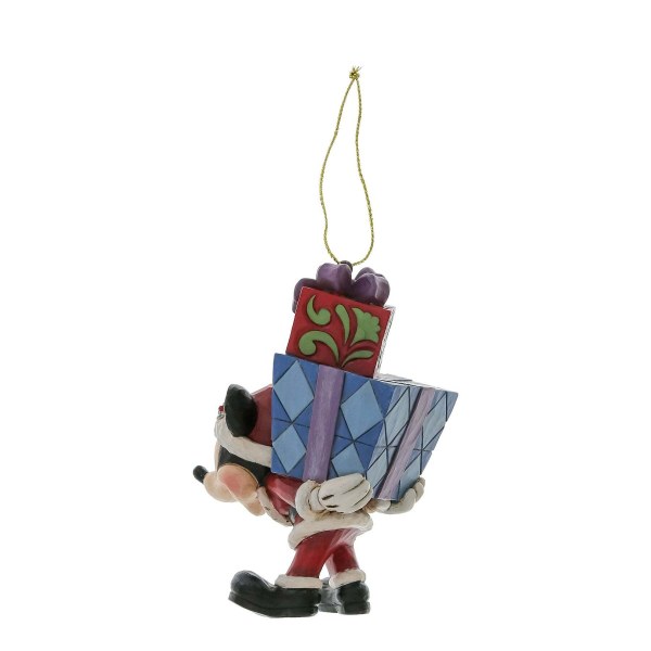 Adorno colgante de Mickey Mouse con regalos en la espalda - DISNEY TRADITIONS