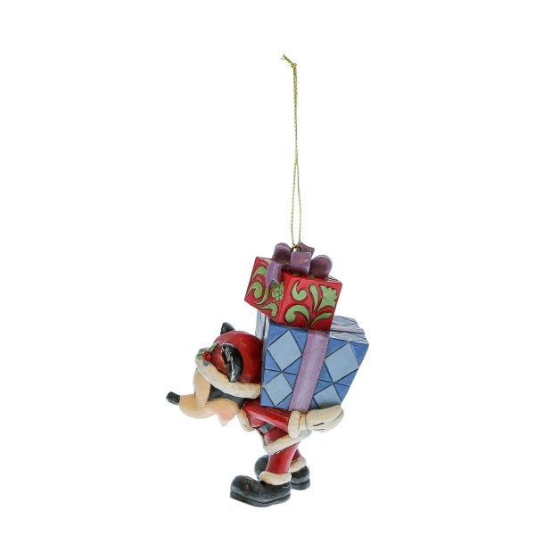 Adorno colgante de Mickey Mouse con regalos en la espalda - DISNEY TRADITIONS