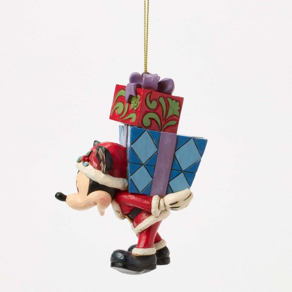 Adorno colgante de Mickey Mouse con regalos en la espalda - DISNEY TRADITIONS