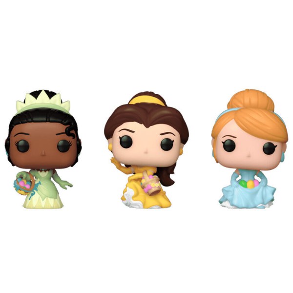Blíster Carrot Pocket POP 3 figuras Disney Princesa Cenicienta Tiana Bella pascua