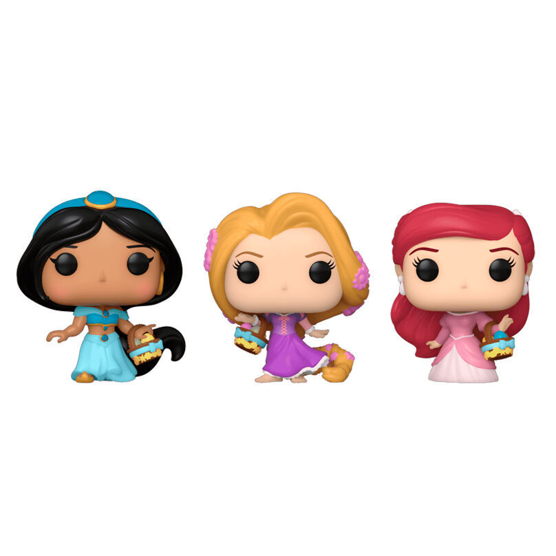 Blíster Carrot Pocket POP 3 figuras Disney Princesa Enredados Ariel Jasmin pascua