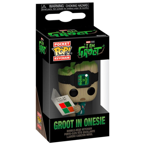 Llavero Pocket POP Marvel Soy Groot - Groot con mono