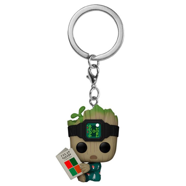 Llavero Pocket POP Marvel Soy Groot - Groot con mono