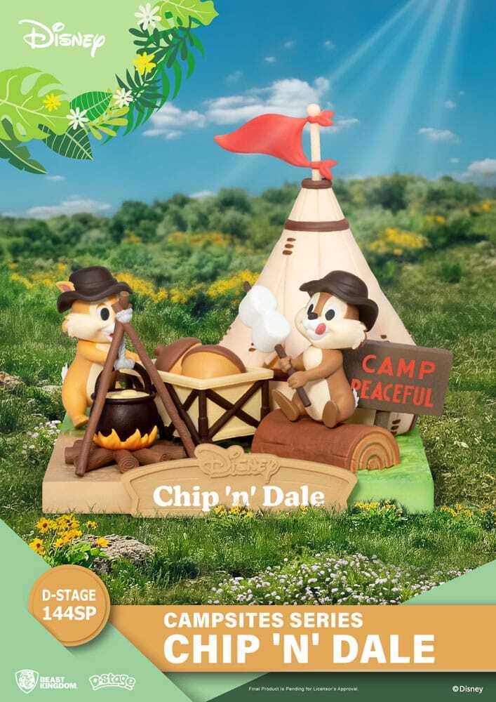 Diorama Disney PVC D-Stage Campsite Series Chip Y Dale Edición Especial 10 cm