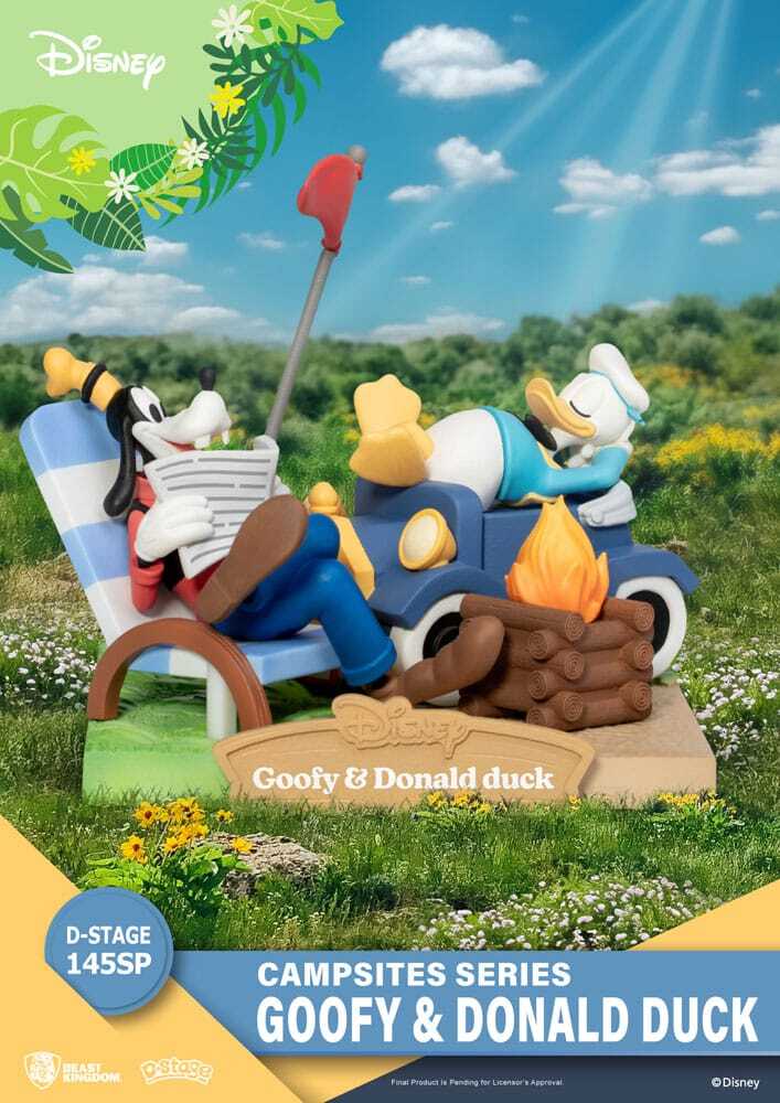 Diorama Disney PVC D-Stage Campsite Series Goofy y Donald Pato Edición Especial 10 cm