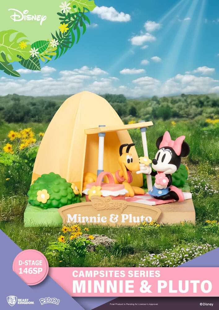 Diorama Disney PVC D-Stage Campsite Series Mini y Pluto Edición Especial 10 cm