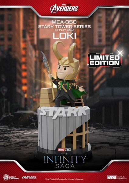 Figura Marvel Mini Egg Attack The Infinity Saga Stark Tower serie Loki 12 cm