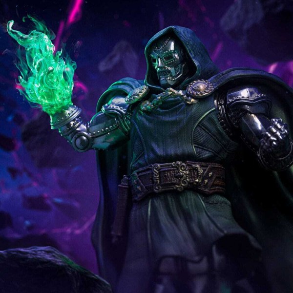 Estatuilla Diorama El Guantelete del Infinito Marvel Legends Escala de Arte 1 Infinity Doctor Doom Edición Deluxe 42 cm