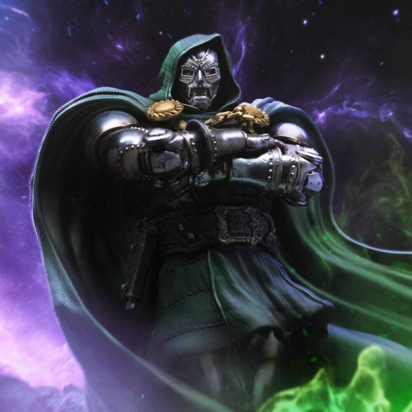 Estatuilla Diorama El Guantelete del Infinito Marvel Legends Art Scale 1 Infinity Doctor Doom 30 cm