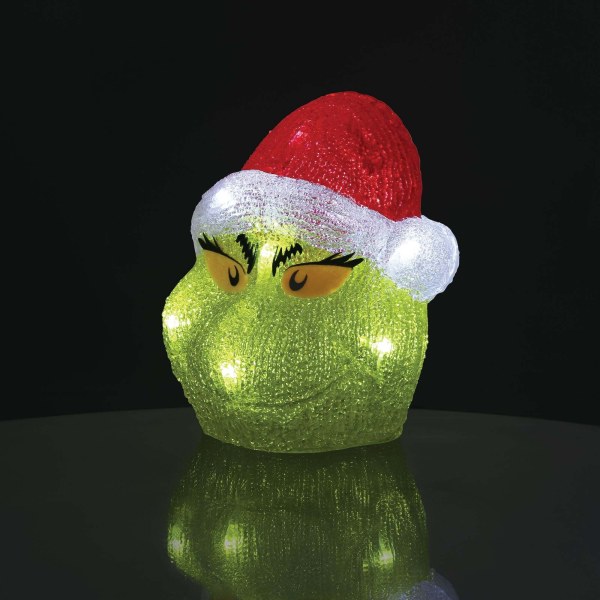 FIGURA ILUMINADA DE LA CABEZA DEL GRINCH - Disney D56