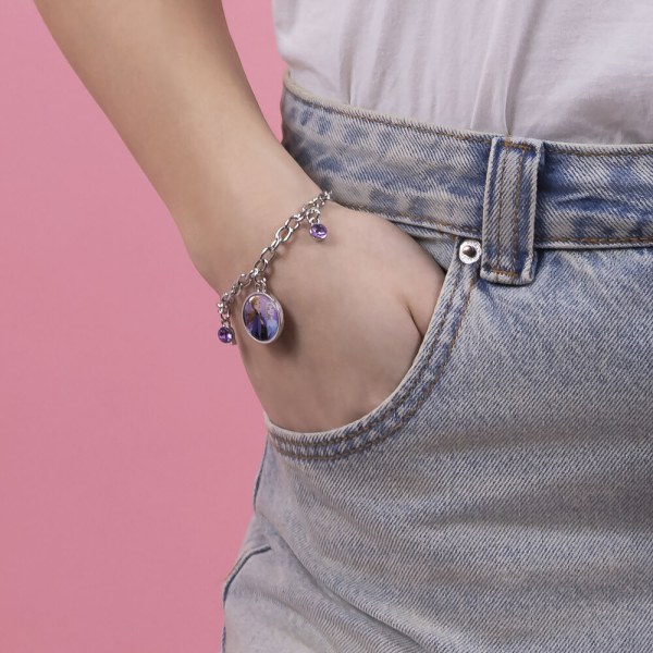 Pulsera con dijes de plata - Disney Frozen