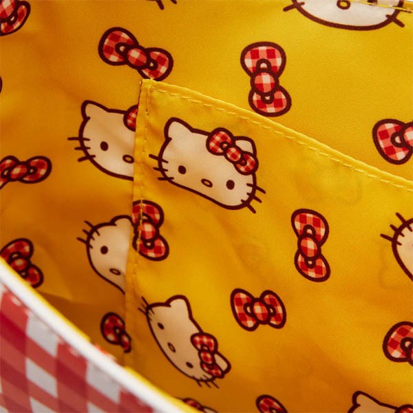 Bolsa de tela vichy grandes Loungefly de Hello Kitty para cosplay
