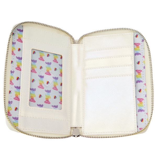 Portafolios con el logotipo arcoíris de Lisa Frank Loungefly