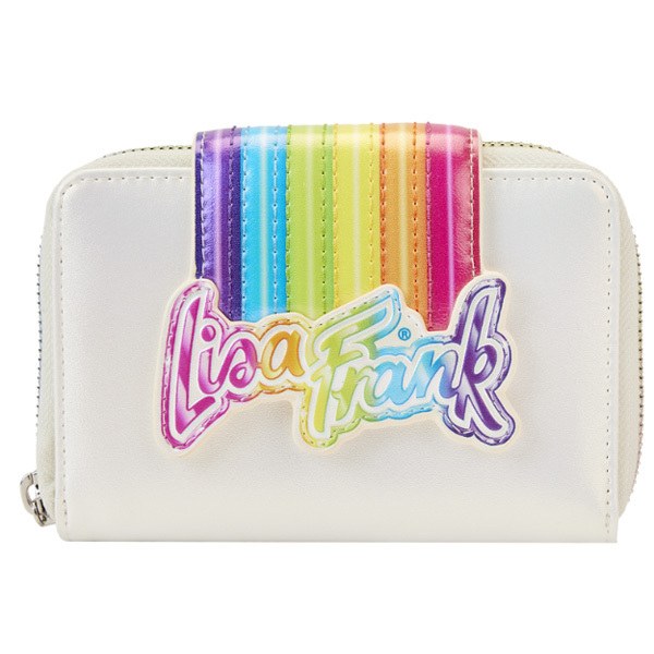 Portafolios con el logotipo arcoíris de Lisa Frank Loungefly