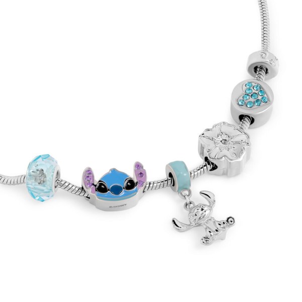 Pulsera con dije de Stitch en plata - Disney
