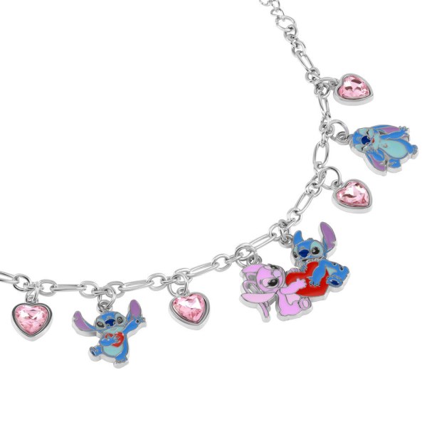 Pulsera con dije de Stitch y Ángel - Disney