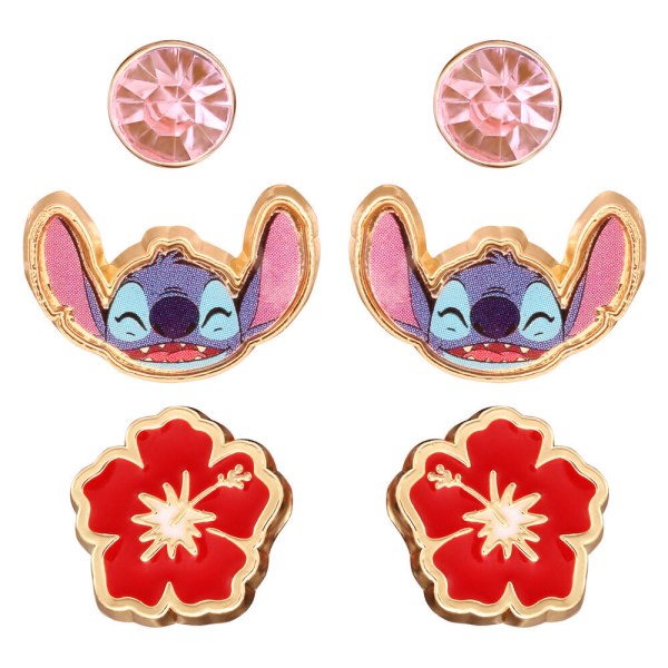 Set de 3 pares de pendientes Stitch - Disney