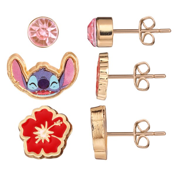 Set de 3 pares de pendientes Stitch - Disney