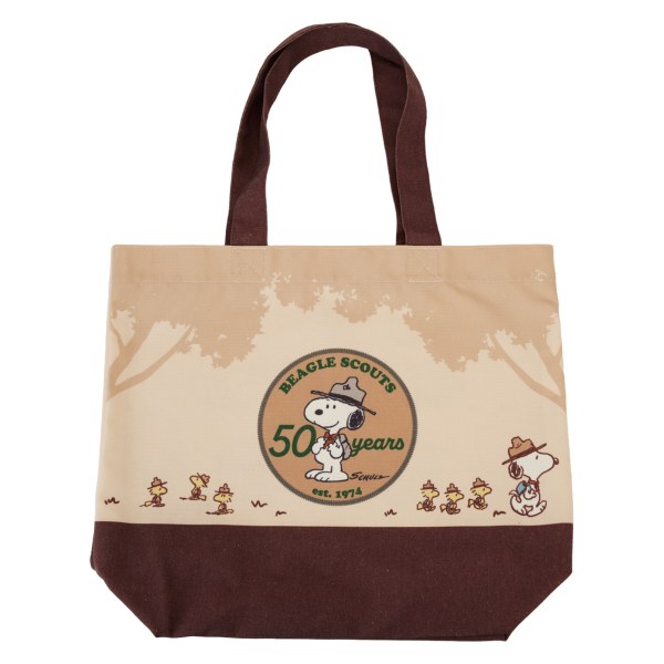 Bolsa de tela Peanuts Snoopy Loungefly Beagle Scouts 50.º aniversario