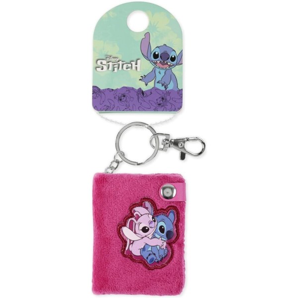 Llavero con bloc de notas de Stitch y Ángel - Disney
