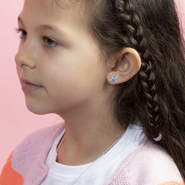 Pendientes + plato para joyas Stitch - Disney