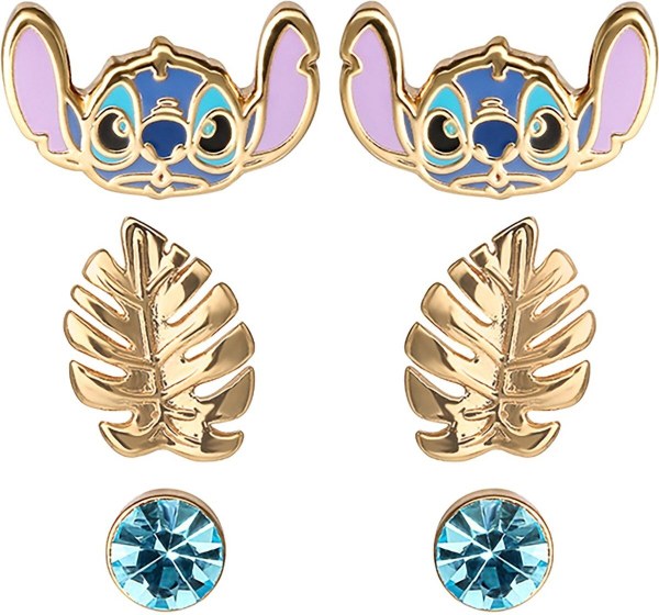 Set de 3 pares de pendientes Stitch - Disney