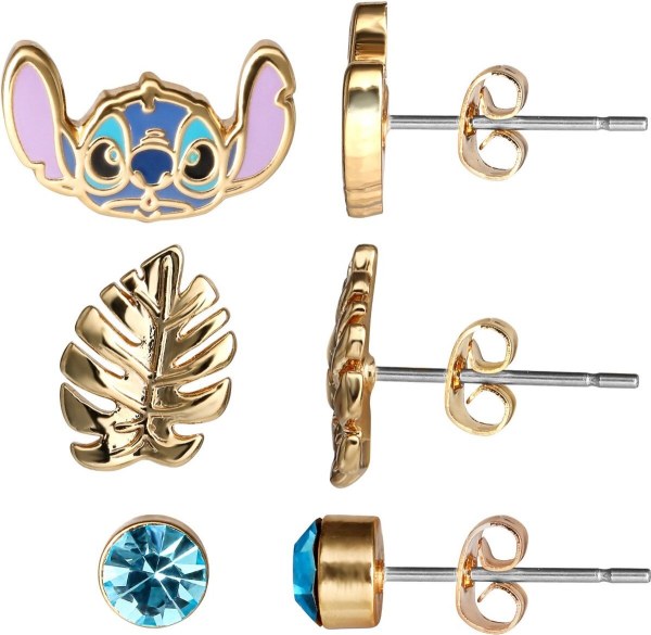 Set de 3 pares de pendientes Stitch - Disney