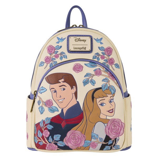MINI MOCHILA PRINCESA AURORA Y PRÍNCIPE FELIPE - LA BELLA DURMIENTE - DISNEY LOUNGEFLY