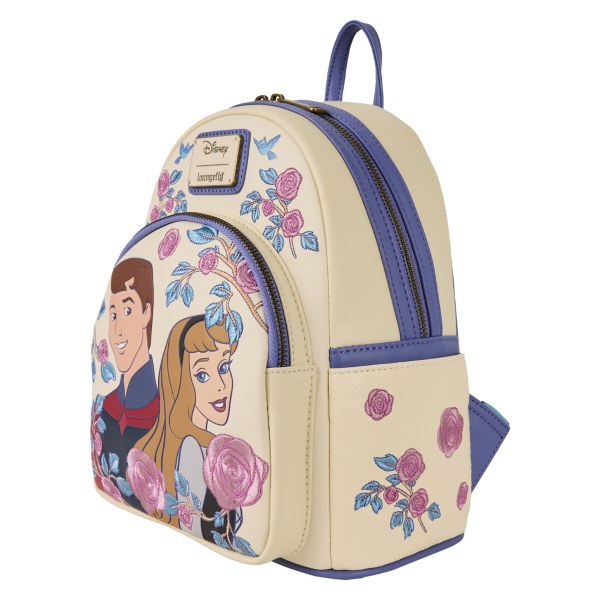 MINI MOCHILA PRINCESA AURORA Y PRÍNCIPE FELIPE - LA BELLA DURMIENTE - DISNEY LOUNGEFLY