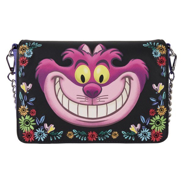 EL GATO RISON BOLSO BANDOLERA FLORAL GATO DE CHESHIRE - ALICIA EN EL PAÍS DE LAS MARAVILLAS - DISNEY LOUNGEFLY