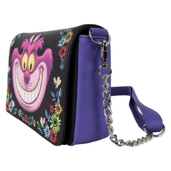 EL GATO RISON BOLSO BANDOLERA FLORAL GATO DE CHESHIRE - ALICIA EN EL PAÍS DE LAS MARAVILLAS - DISNEY LOUNGEFLY