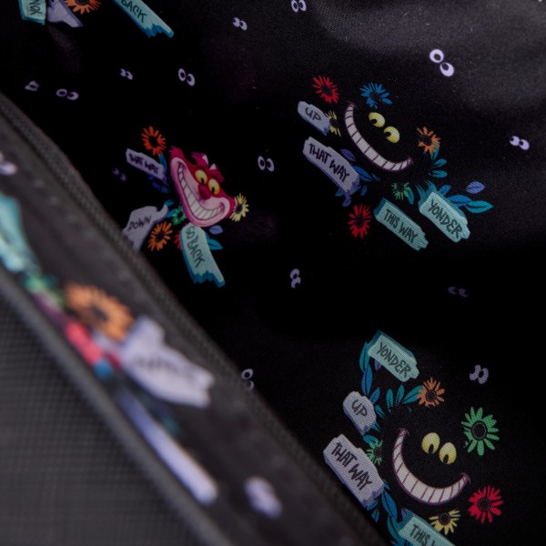 EL GATO RISON BOLSO BANDOLERA FLORAL GATO DE CHESHIRE - ALICIA EN EL PAÍS DE LAS MARAVILLAS - DISNEY LOUNGEFLY