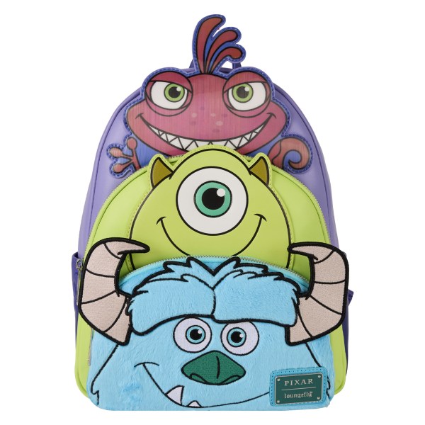 MOCHILA DE TRIPLE MOCHILAS DE MONSTRUOS INC - DISNEY-PIXAR LOUNGEFLY