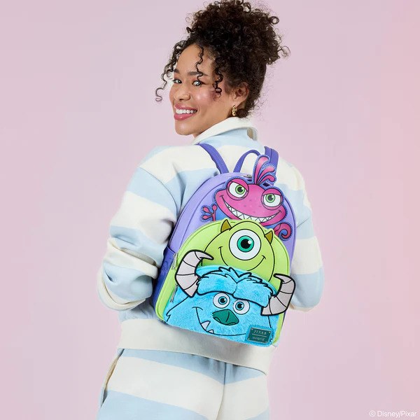 MOCHILA DE TRIPLE MOCHILAS DE MONSTRUOS INC - DISNEY-PIXAR LOUNGEFLY